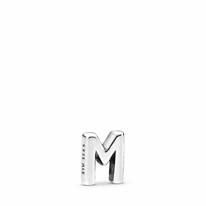 Pandora Letter M Petite Locket Charm - Sterling Silver - Canada | ZX3420LP